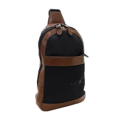 ●コーチ/ボディバッグ/ナイロン×レザー/ブラック×ブラウン系/F59320/男女兼用/COACH