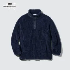 XL UNIQLO(ユニクロ) x ホワイト・マウンテニアリング WPJ フリースオーバーサイズプルオーバー ネイビー