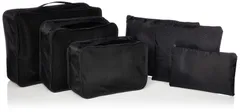 【在庫処分】[シフレ] トラベルポーチ 6点セット パッキングオーガナイザー・アレンジケース TRC7072 30cm TRC7072 BK ブラック