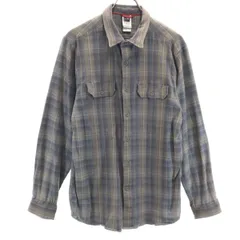THE NORTH FACE ノースフェイス チェック柄 長袖 ネルシャツ M ブラウン系 アウトドア ANDA メンズ 古着