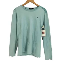 バーバリーブラックレーベル BURBERRY BLACK LABEL ロゴ刺繍 ショルダーノバチェック 長袖カットソー ロンT メンズ JPN：2 