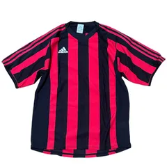 adidas 日本製 アディダス ストライプ サッカー Tシャツ No.5 メンズSサイズ