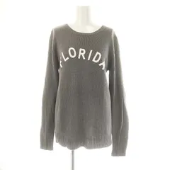 アーノルドパーマー Arnold Palmer FLORIDA プリント コットン ニット セーター 長袖 3 グレー /DF ■OS ■AD