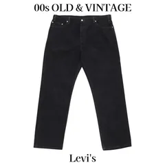 古着 00s リーバイス 505 ストレート デニム パンツ ブラック W42 当時物 ヴィンテージ ビンテージ 00年代