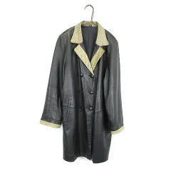 東京毛皮貿易1957 ベージュ レザー　羊革　ラム　ロングコート　Aライン レザーコート レディース ロング コート ファー 袖 フォックス