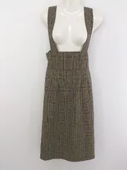 ◇ Another Edition チェック サイドジップ 膝下丈 ジャンパースカート ブラウン レディース P  【中古】 【1209160001912】のサムネイル