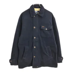 90年代 USA製 Polo by Ralph Lauren ポロ ラルフローレン フリースシャツジャケット ネイビー(メンズ S)中古 古着 U4883