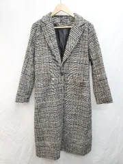 ◇ Amulet アミュレット ロング 総柄 キレイめ バックスリット 長袖 コート サイズL ブラック マルチ レディース P  【1405090008247】のサムネイル