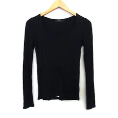ドレスレイブ DRESSLAVE Tシャツ カットソー シンプル 切替リブ 長袖 丸首 38 ブラック 黒 /HT14のサムネイル