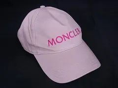 ■美品■ MONCLER モンクレール コットン100％ キャップ 帽子 レディース メンズ ピンク系 FS2219のサムネイル