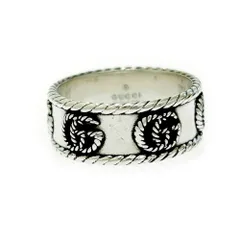 【中古】【箱付き】 GUCCI グッチ シルバー ダブルG ツイスト リング 6.4g 925刻印 479590 リング・指輪