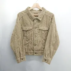 ◇ ⊇ アース ミュージック＆エコロジー 4ｂ 長袖 コーデュロイジャケット サイズF ベージュ系 レディース E  【1506130002093】