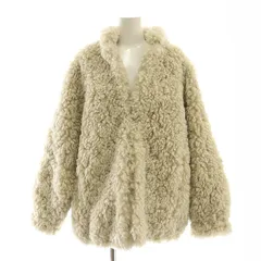 クラネ CLANE TANAKA MINAMI CURL FUR SHORT COAT コート アウター ファー 1 オフホワイト /DO ■OS