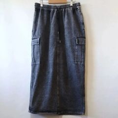 【LaxDanTia】　黒デニムスカート・サイズ・M・古着