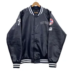 ファナティックス スタジャン レザー ジャンパー ニューヨーク ヤンキース PU 合皮 ネイビー メンズ サイズXL Fanatics MLB New York Yankees 【AFG1】