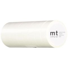 [送料込み] カモ井加工紙 mt マスキングテープ 8P マットホワイト 幅15mm×7m 同色8巻パック MT08P208R