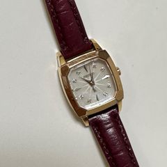 W.wear ワインレッド レザー腕時計 台湾ブランド - メルカリ