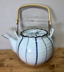 E-2 有田焼 鍋島焼 土瓶 急須 唐子文様 染付 陶磁器 和食器 ビンテージ 