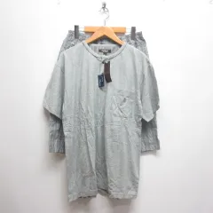 ポールスチュアート PAUL STUART ルームウェア パジャマ セットアップ 半袖Ｔシャツ ハーフパンツ L グレー 部屋着 タグ付き