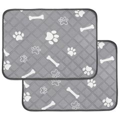 洗える ペットシーツ 犬 猫用 ペット用おしっこマット ペットマット トイレシート 下敷きマット 丸ごと洗える 速乾 繰り返し使える（90×60cm 二枚セットグレー）