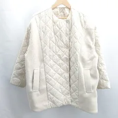 ◇ ⊇ Samansa Mos2 サマンサ モスモス ドッキング 長袖 ロングコート サイズF アイボリー系 レディース E  【1501230037884】のサムネイル