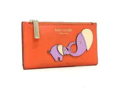 kate spade ケイトスペード レザー ゾウ 像 フラグメントケース コインケース カードケース レディース メンズ オレンジ系 DK2399