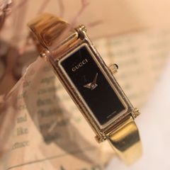 GUCCI / グッチ / ヴィンテージ ウォッチ / 1500L  / 黒文字盤 / バングルウォッチ / クオーツ / 腕時計 / 594-05-gucci