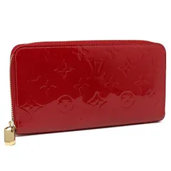 美品 ルイヴィトン ヴェルニ ジッピーウォレット M91981 ポムダムール ラウンドファスナー長財布