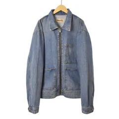 ステューシー STUSSY デニムジャケット Gジャン カバーオール ワークジャケット ジップアップ L インディゴ 115682のサムネイル