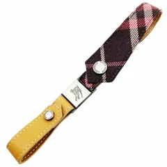 バーバリー グローブホルダー ブルーレーベル バーバリーチェック 手袋ホルダー ファブリック レザー 革 小豆色系 ブラウン系 茶色 BURBERRY BLUE LABEL チャーム バッグチャーム ブランドアクセサリー ブランド小物【中古】