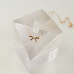 canal4℃ ネックレス USED品 K10 リボン ピンク レディース アクセサリー カナル4℃ X7152
