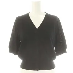 ユナイテッドアローズ UNITED ARROWS UBCB ハイツイストコットン カーディガン ニット FREE 黒 /MI ■OS