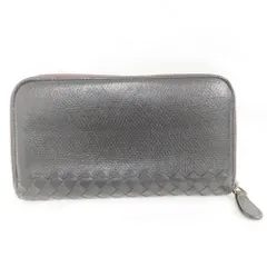 Ts800692 ボッテガヴェネタ 長財布 イントレチャート ラウンドファスナー メンズ BOTTEGAVENETA 中古