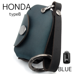 [NONINA] ホンダ キーケース 日本製 本革 青色 for ホンダ HONDA タイプB ヴェゼル FIT NBOX N-BOX N-VAN ZR-V WR-V ステップワゴン シビック アコード オデッセイ フリード キーカバー レザー