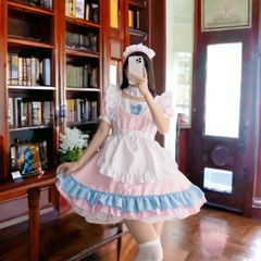 【5L】【6L】メイド衣装4点セット インポート レディース 大きいサイズ メイド コスプレ