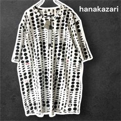 新品　タグ付　定価8,690円　hanakazari ハナカザリ　Tシャツ　サイズ42 in bloom 柄物　総柄　ゆったり　オシャレな柄　個性的　メンズ
