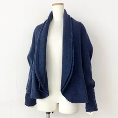 75e8 Y's ワイズ Yohji Yamamoto ヨウジヤマモト 変形ドルマンニット カーディガン 2 ネイビー 日本製のサムネイル
