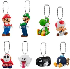 【中古】食玩 キーホルダー 全8種セット 「スーパーマリオ マスコットチャームコレクション」