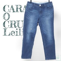 CARA O CRUZ キャラ・オ・クルス Leilian★なめらかストレッチで快適♪デニム パンツ 青系 9号 着回し力◎ すっきりシルエット z4789s