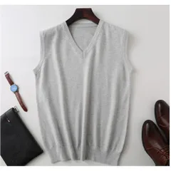 ☆ ライトグレー ☆ L ☆ ニットベスト メンズ Vネック xtvt01 ニット ベスト メンズ Vネック ニットベスト チョッキ ウールベスト レイヤード 重ね着 ウール ポリエステル 春 秋 ノースリーブ 暖かい あたたかい あったか 無地 ナチュラル