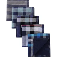 BusinessMan Support(ビジネスマン サポート) ハンカチ ガーゼハンカチ タオル 5枚セット 25cm 綿100％ aセット 0