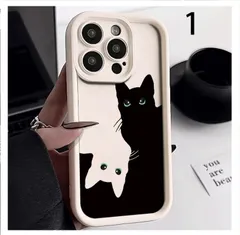 【ユニークネコ】TPU iPhone ケース 6種選択可※購入後取引メッセージに希望No.&機種名を入力（例：「No.1 iPhone 12希望」）