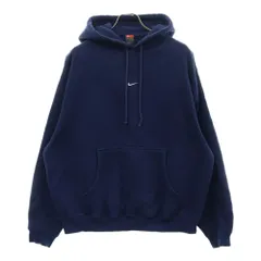 NIKE (ナイキ) 00s センターロゴ フーディー プルオーバーパーカー ネイビー