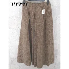 ◇ BEAMS HEART ビームス ハート チェック ワイド パンツ サイズ1 ベージュ系 レディース 【中古】 【1101260007200】