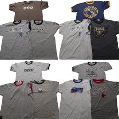 古着卸 まとめ売り リンガー 半袖Tシャツ 12枚セット (メンズ XL /2XL ) ワンポイント コロナ 中古 古着 NB3975