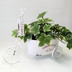 ガーデニング雑貨 植木鉢 プランター ブリキポット ブリキ バケツ 鉢 鉢カバー ガーデン雑貨 ガーデニング 雑貨 アンティーク ナチュラル おしゃれ かわいい CART トライシクルプランター MT-7128-80