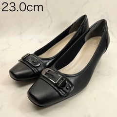 【新品 訳あり】リズラフィーネ　バックルデザインパンプス　23.0ｃｍ　黒