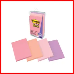 スリーエム(3M) ポストイット 付箋 強粘着 ノート マルチカラー7 75×50mm 45枚×4冊 656SS-MC-7 g.マルチカラー7