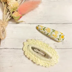 花柄とレース編みのぱっちんピンセット