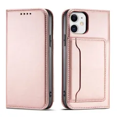 【特価セール】For iPhone XR ケース 手帳型 スマホケース 良いビデオキックスタンド 360度の保護防水、アンチノック型PU折りたたみ式全保護カバースマートフォンカバー 6.1インチ対応 (ピンク)